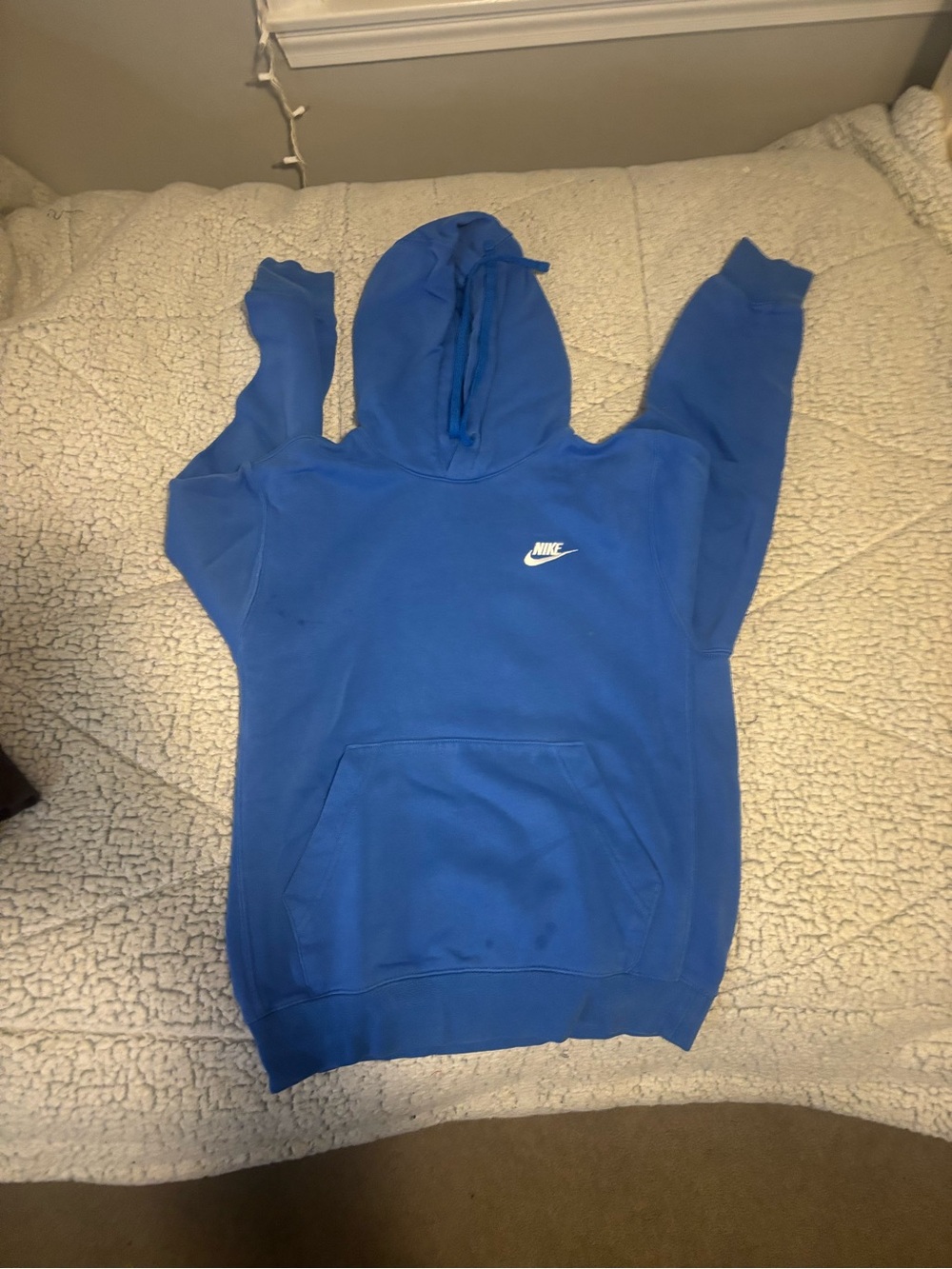 Nike Royal Blue Hoodie with White Swoosh